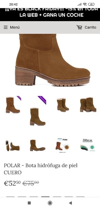 Botas Mimao. 40. de segunda mano por 40 € en Patiño en WALLAPOP POLAR Bota hidrófuga de piel VISÓN | Botas de piel