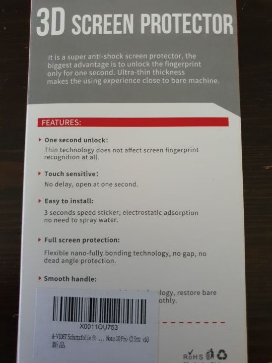 Kit 2 protectores pantalla NOTE 10 PRO