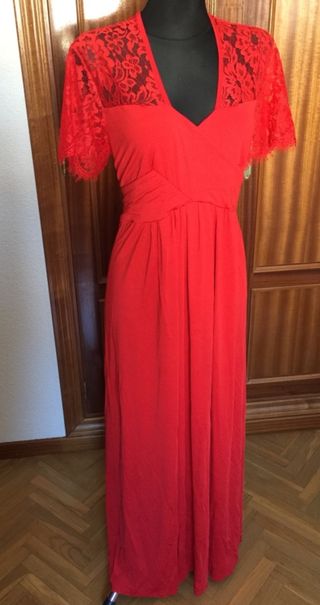 Vestido de fiesta talla 52\\/54 de segunda mano por 55 EUR en Colmenar Viejo  en WALLAPOP