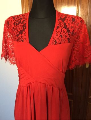 Vestido de fiesta talla 52\\/54 de segunda mano por 55 EUR en Colmenar Viejo  en WALLAPOP