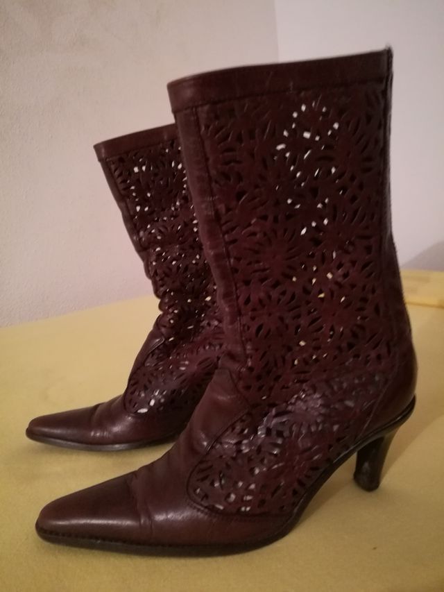 Botas calados piel marrón