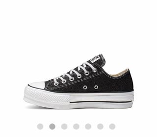 converse altas negras plataforma cuero converse altas negras plataforma cuero