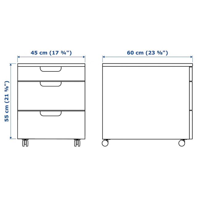 New Ikea Galant Drawer Unit On Castors White Second Hand For