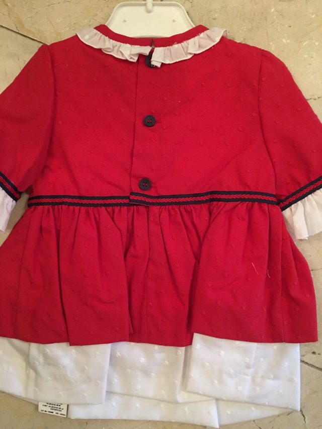 Vestido marinero plumeti.Jose Varon.Talla 12 meses