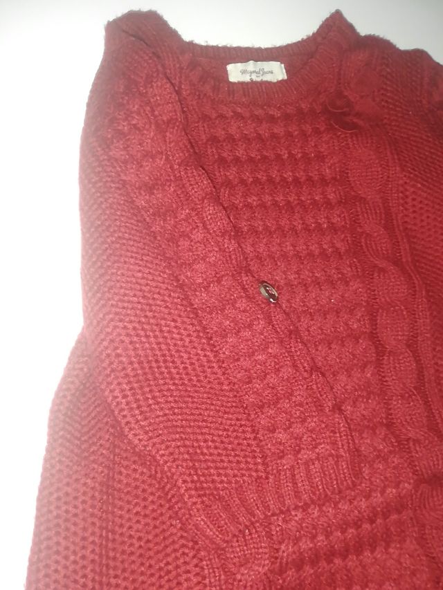 Vestido lana granate (Mayoral) Talla 4.