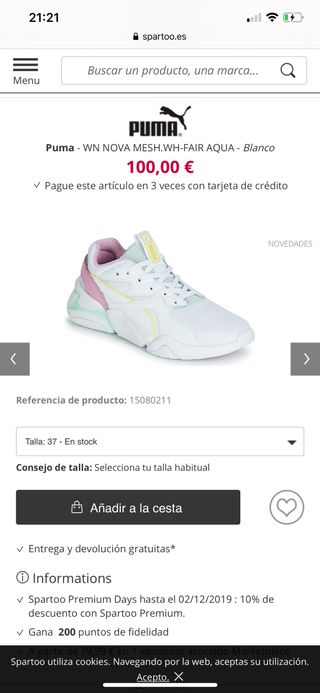 puma nova mesh pedroche
