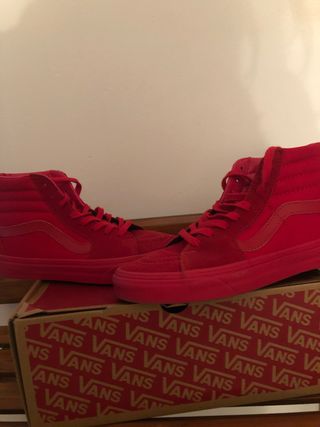 vans altas rojas