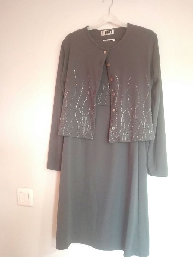 EL CORTE INGLÉS  CONJUNTO de VESTIDO y CHAQUETA