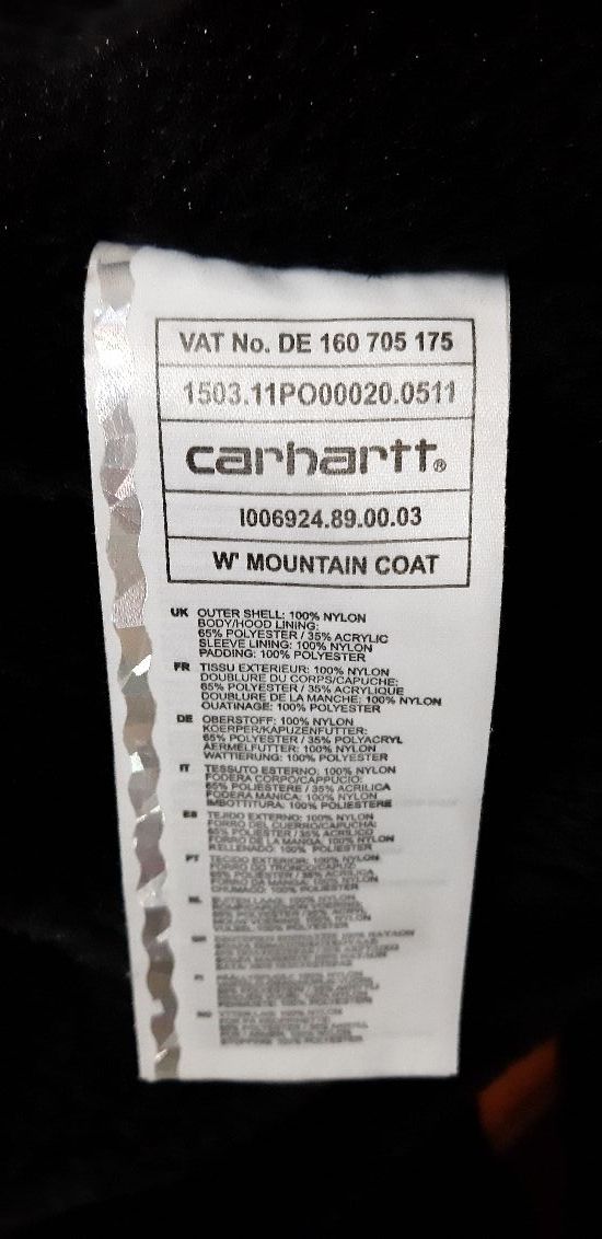 Abrigo W Carhartt talla L