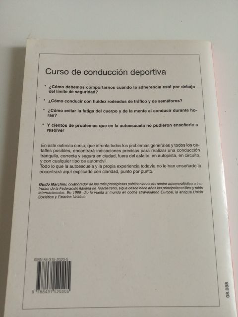libro "Curso de conducción Deportiva"