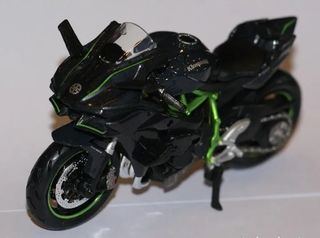 Kawasaki Ninja h2 R antracita escala 1:12 moto modelo de maisto