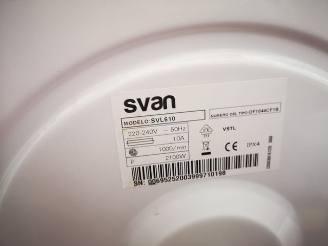 lavadora SVAN SVL610