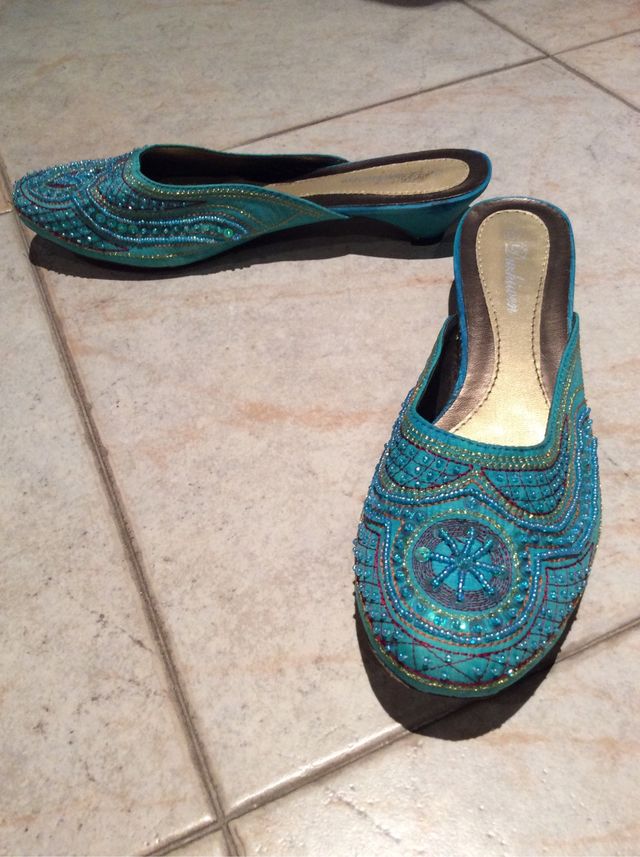 Babuchas azules, talla 41