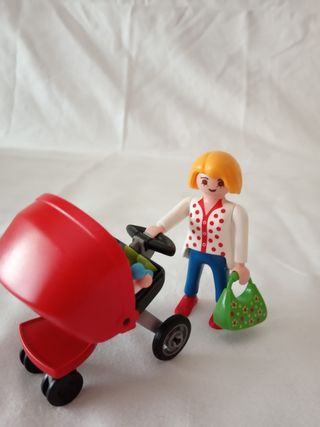 mama con carrito de gemelos playmobil