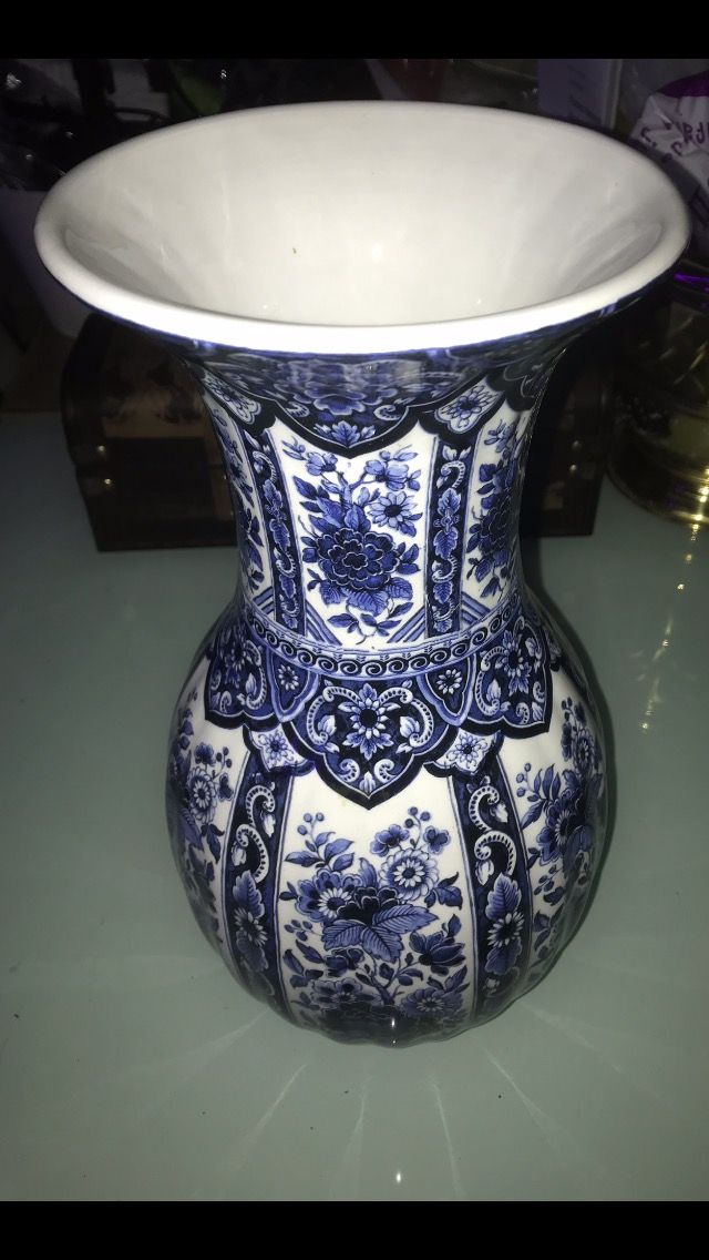 JARRÓN ITALIANO SELLO AZUL,DE LOS AÑOS 50