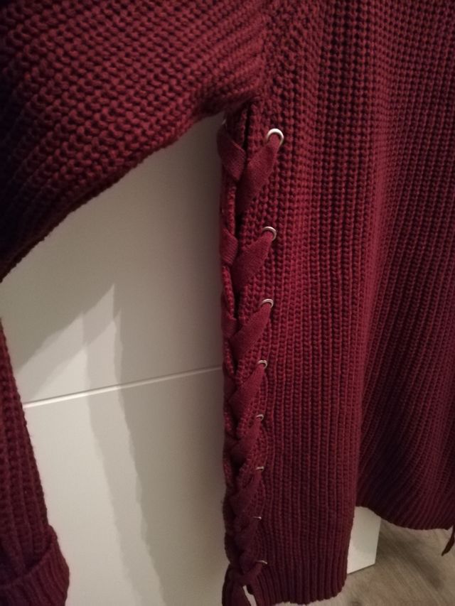 Chaqueta burdeos punto grueso NUEVA 