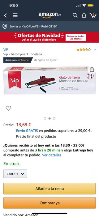 Gato tijera 1 Tonelada. Vip