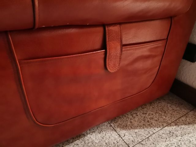 Sofá de piel Marrón