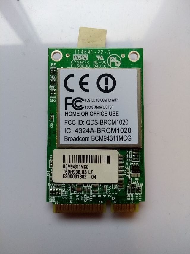 Tarjeta Wifi Broadcom BCM94311MCG 802.11b/g