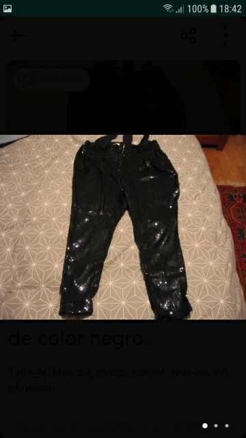 Pantalón de lentejuelas negro