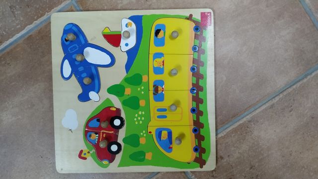 Lote dos puzzles madera marca Goula