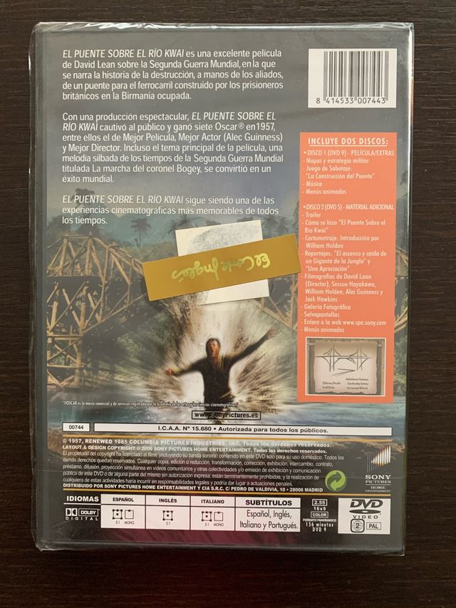 El puente sobre el río Kwai DVD William Holden