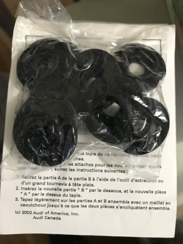 Juego sustitución anclaje alfombrillas vw golf