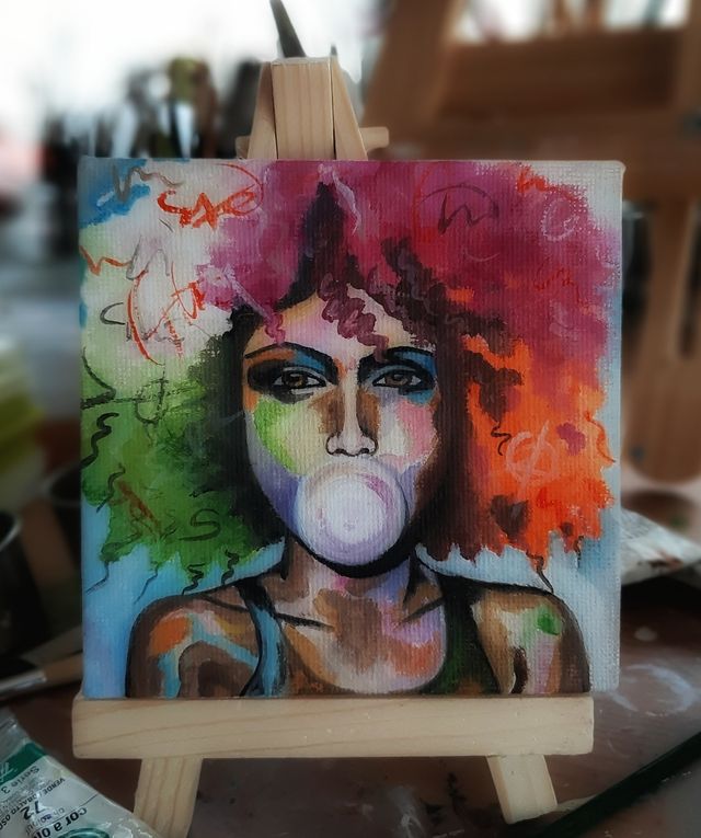 cuadro mini lienzo óleo regalo decoración