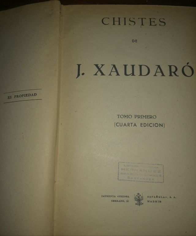Chistes. J. Xaudaró. (Joyita)