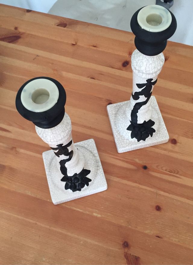 Candelabro pintado a Mano