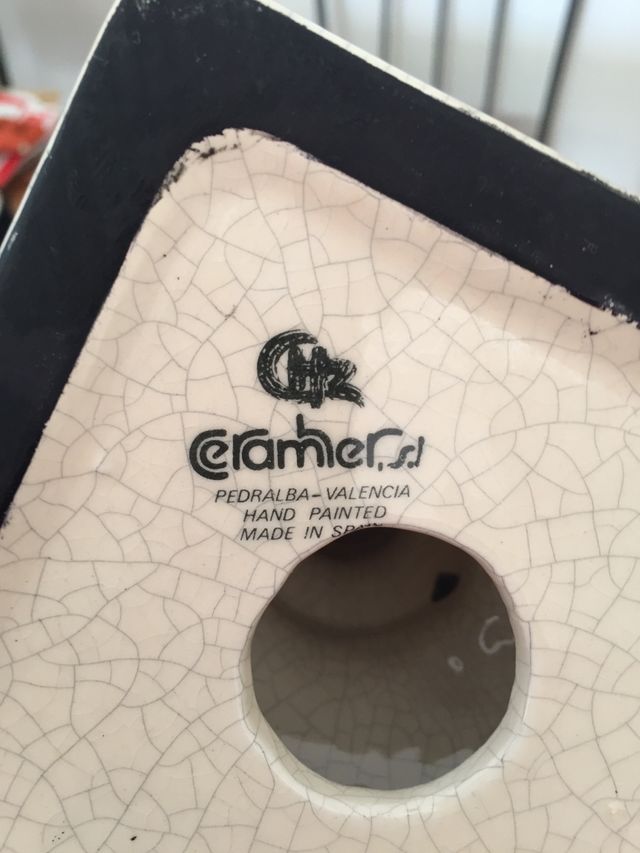 Candelabro pintado a Mano