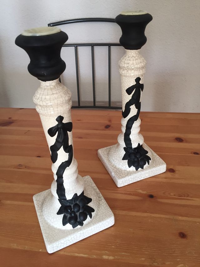 Candelabro pintado a Mano