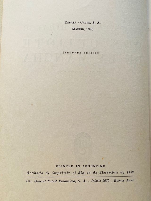 EL QUIJOTE, 1940