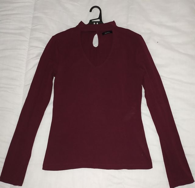 Camiseta de manga larga con escote