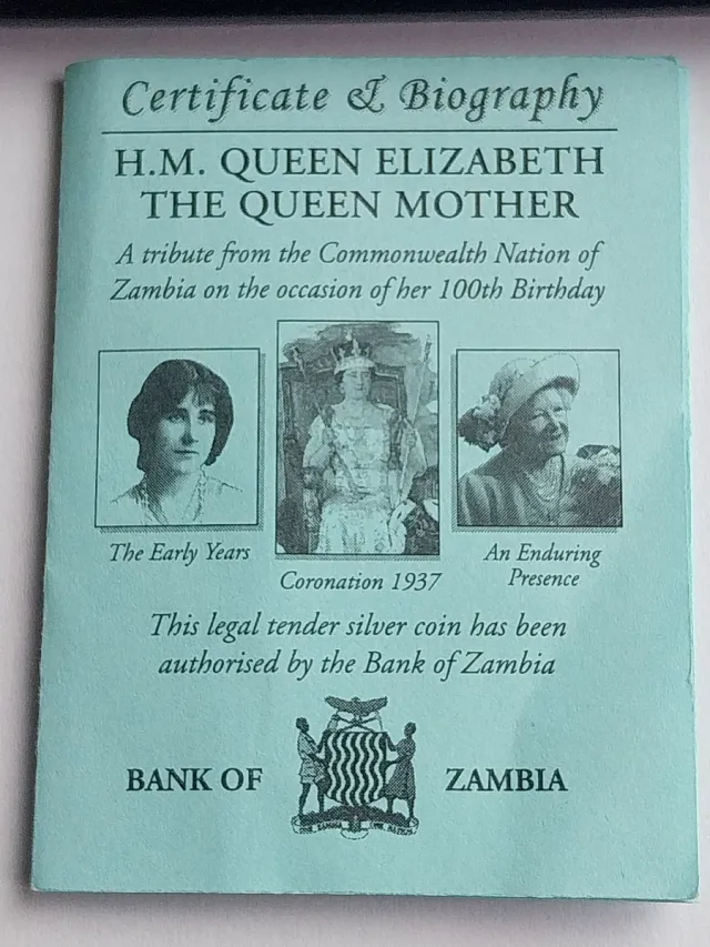 Colección Monedas de Plata.The Queen Mother.