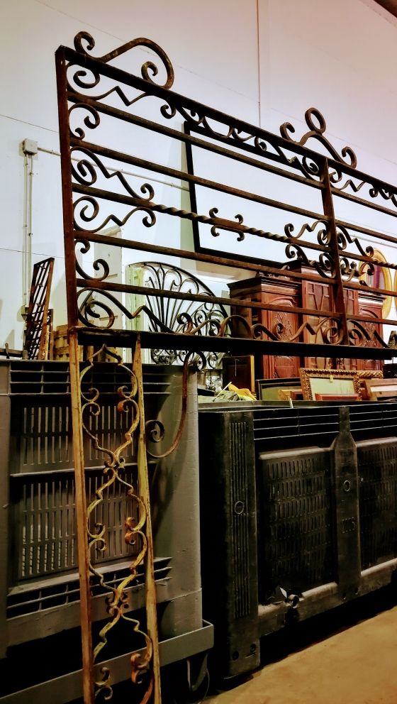 Cabecero reja antigua forja o hierro brocal pozo de segunda mano por