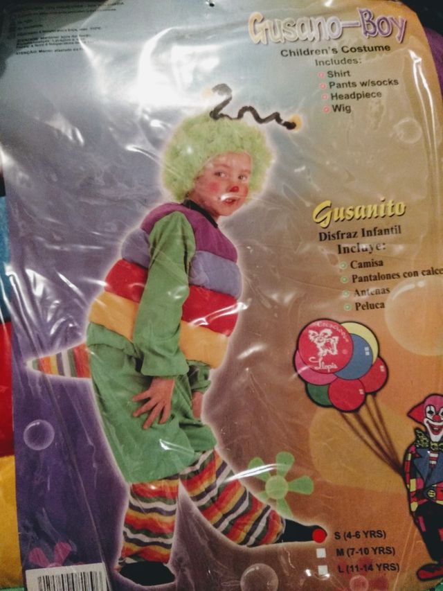Disfraz gusanito