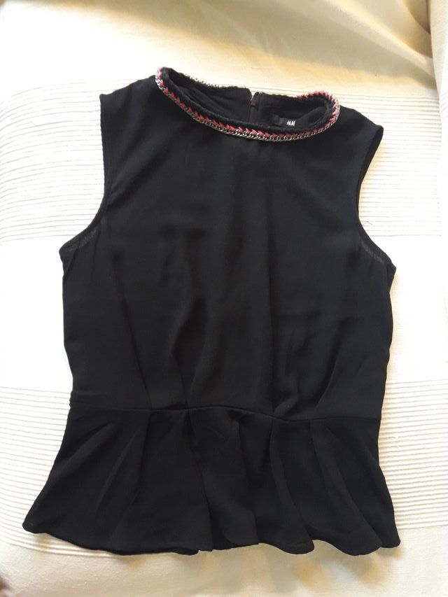 Lote falda de tubo negra a estrenar y top cadena