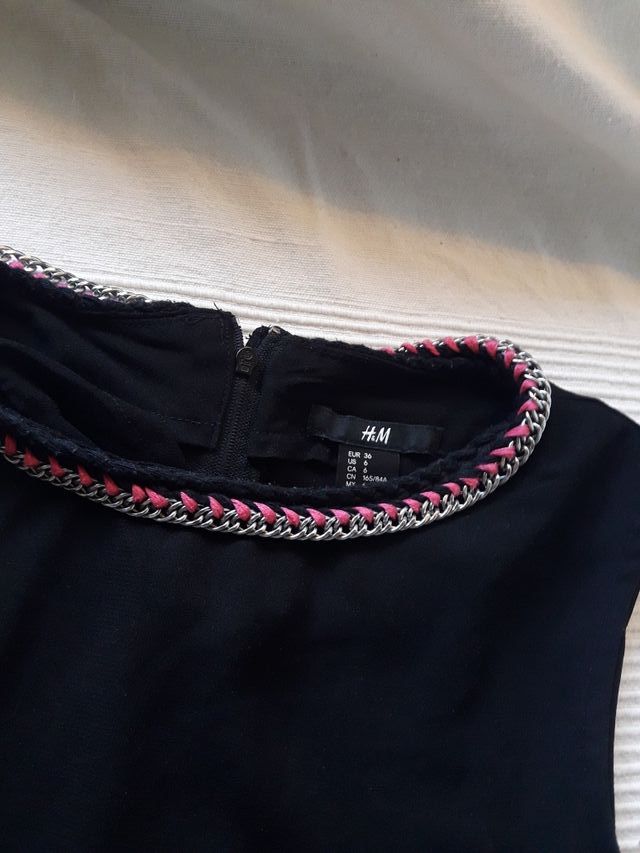 Lote falda de tubo negra a estrenar y top cadena