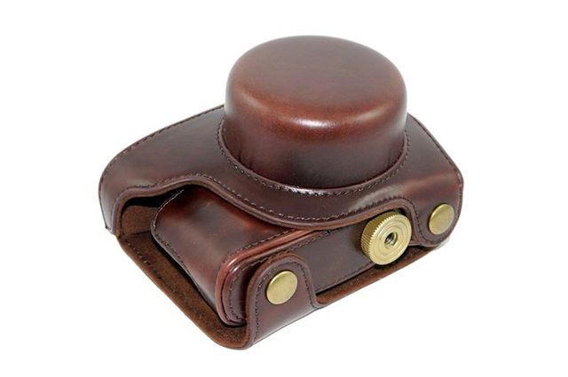 Funda de cuero para càmera 