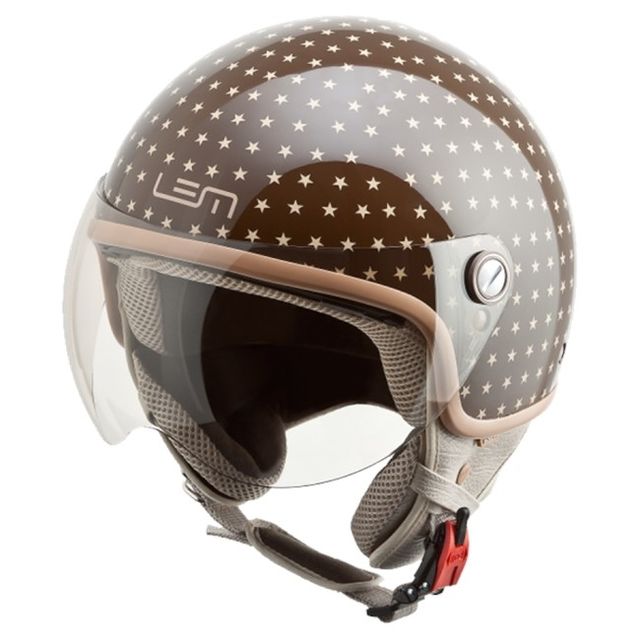 Casco Jet Lem Roger Dusty Marrón 