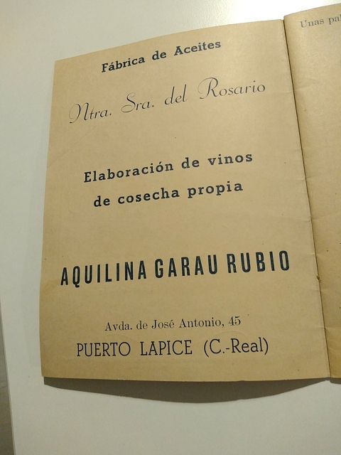 Programa de fiestas Puerto Lápice 1951