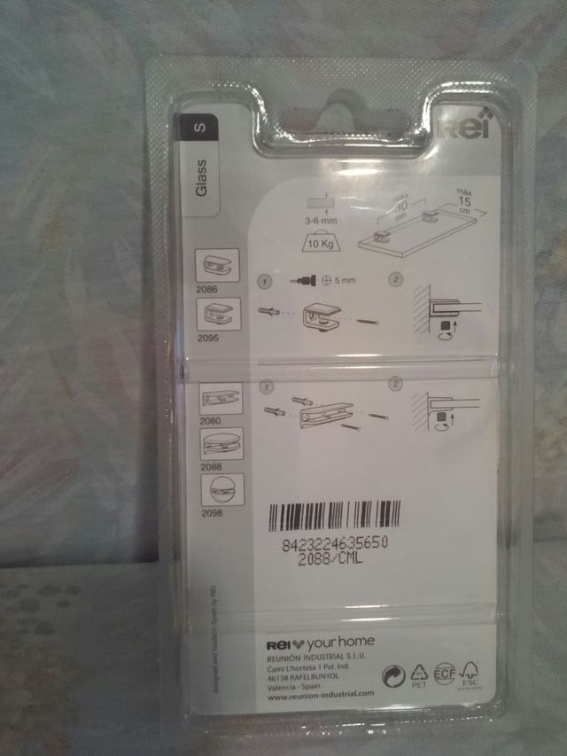 Soportes balda de cristal NUEVO