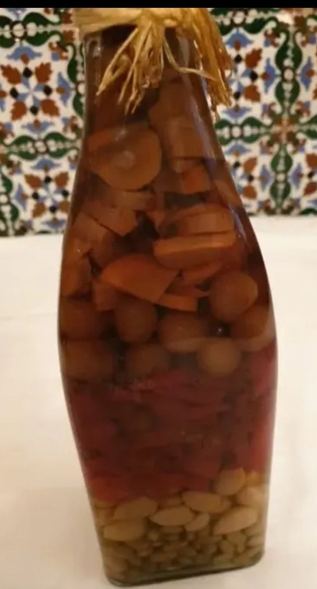 BOTELLA CRISTAL ADORNO COCINA-TIENDA ENCURTIDOS.