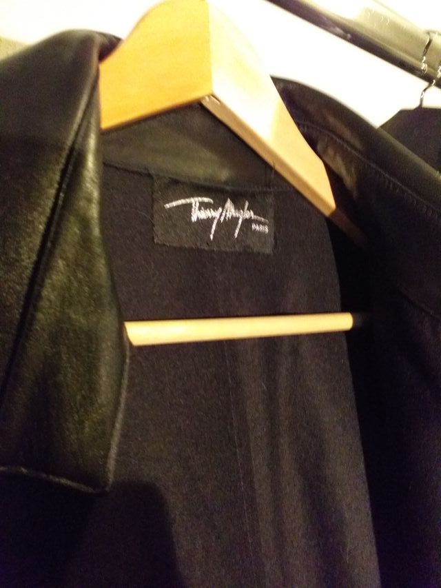 Chaquetón cuero Thierry Mugler hombre