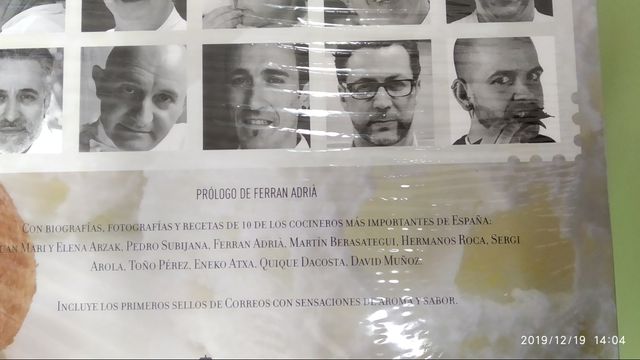 libro correos gastronomía con sello propio