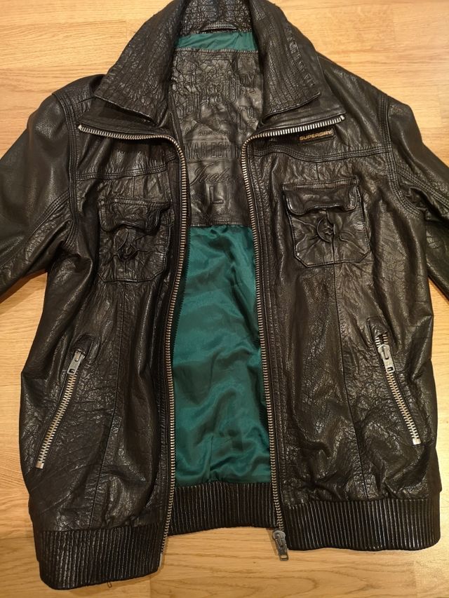  cazadora de piel SUPERDRY 
