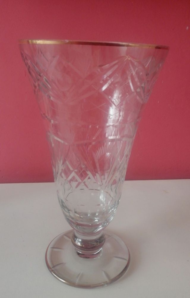 Jarrón cristal tipo Isabelino