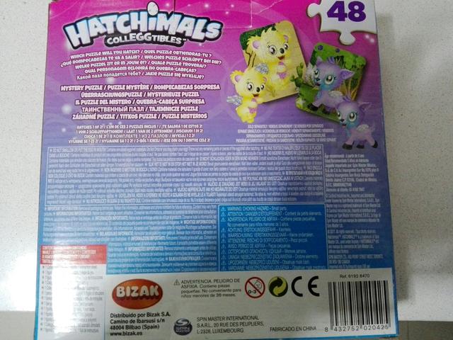 Puzzle 48 piezas con figura de Hatchimals