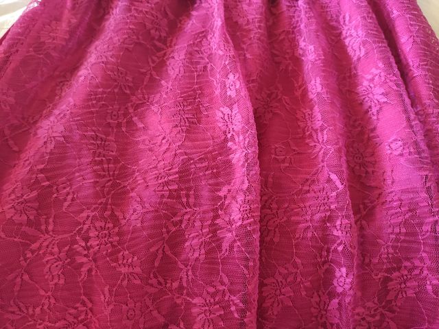 vestido de fiesta rosa palabra de honor